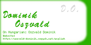 dominik oszvald business card